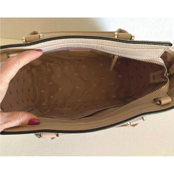 New Kate Spade Small Allyn Chester Street Leather Satchel handbag Warm Beige - Picture 8 of 8